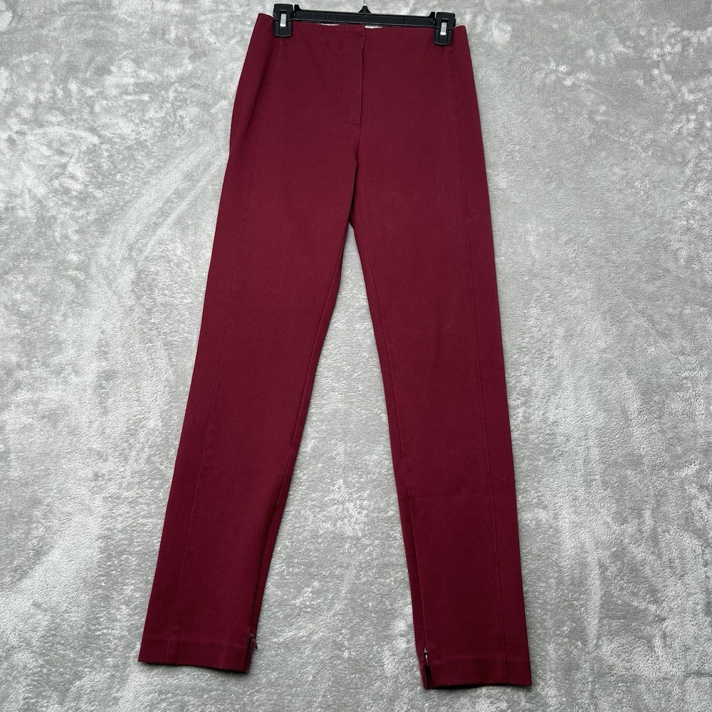 Ann Taylor Trouser Women's Size 2 Burgundy Slim Ankle Business Career Office